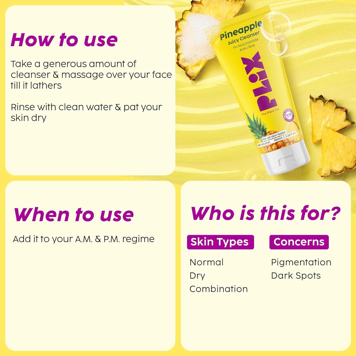 Plix Pineapple De-Pigmentation Juicy Cleanser