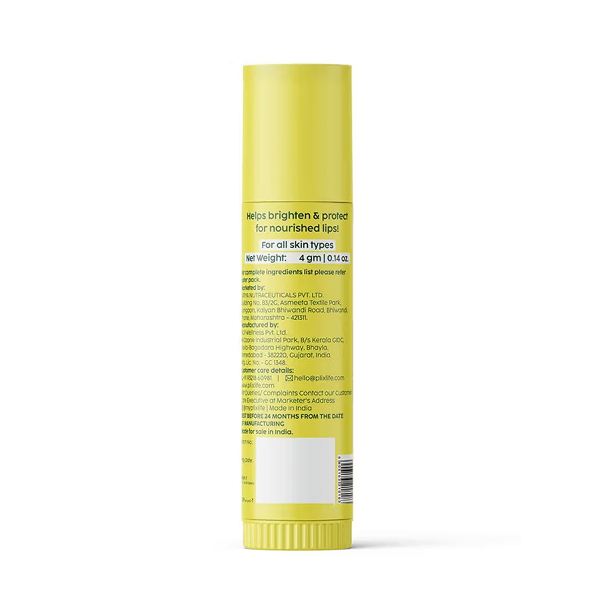 Plix Pineapple Brightening Lip Balm With SPF 50 4GM