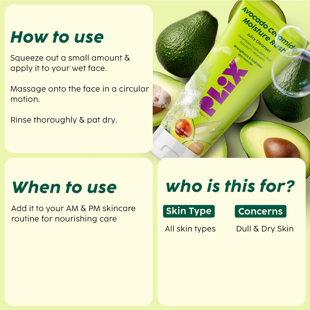 Plix Avocadao Ceramide Moisture Rush Juicy Cleanser