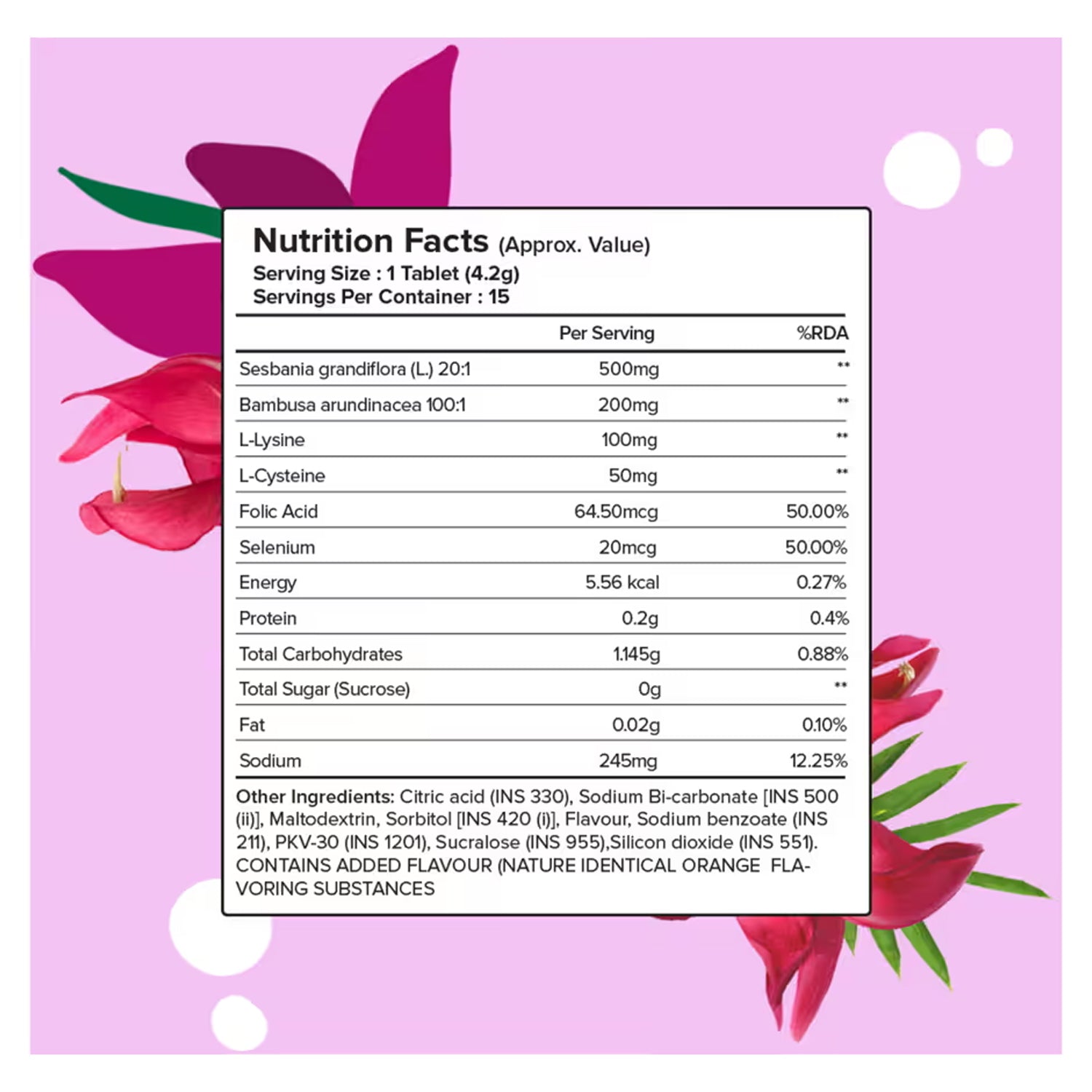 Plix Flaunt Your Hair Bubbly Effervescent With 500mg Sesbania 15Tablets