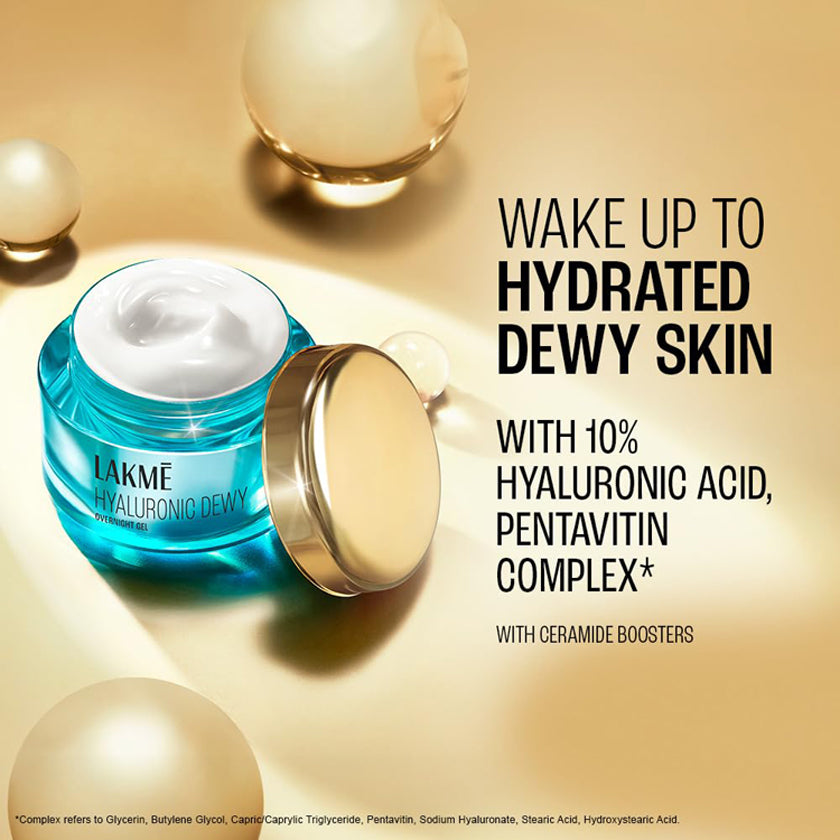 Lakme Hyaluronic Dewy Overnight Gel with Hyaluronic Acid