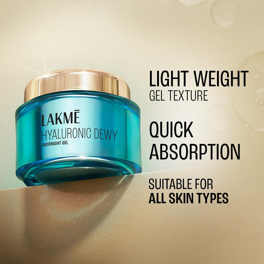 Lakme Hyaluronic Dewy Overnight Gel with Hyaluronic Acid