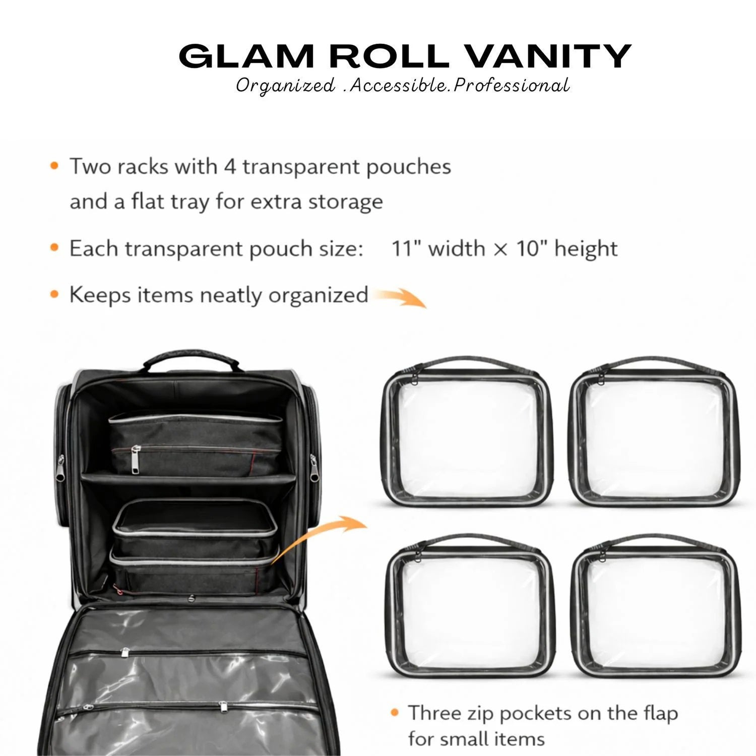 Makeup Vanity Bag Big Roll Weels Sbc 11001