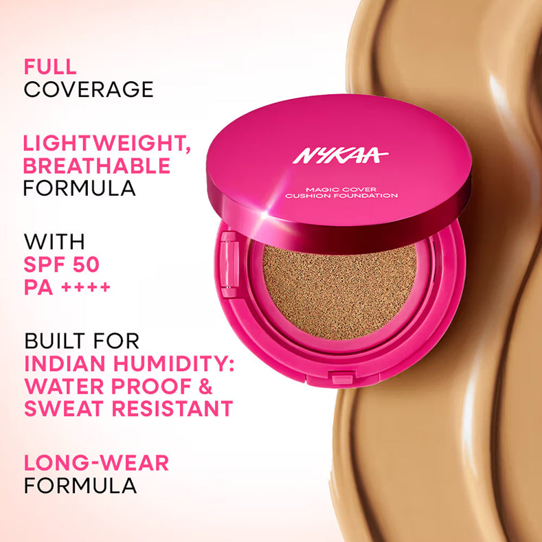 Nykaa Magic Cover Cushion Foundation with SPF 50 15ML
