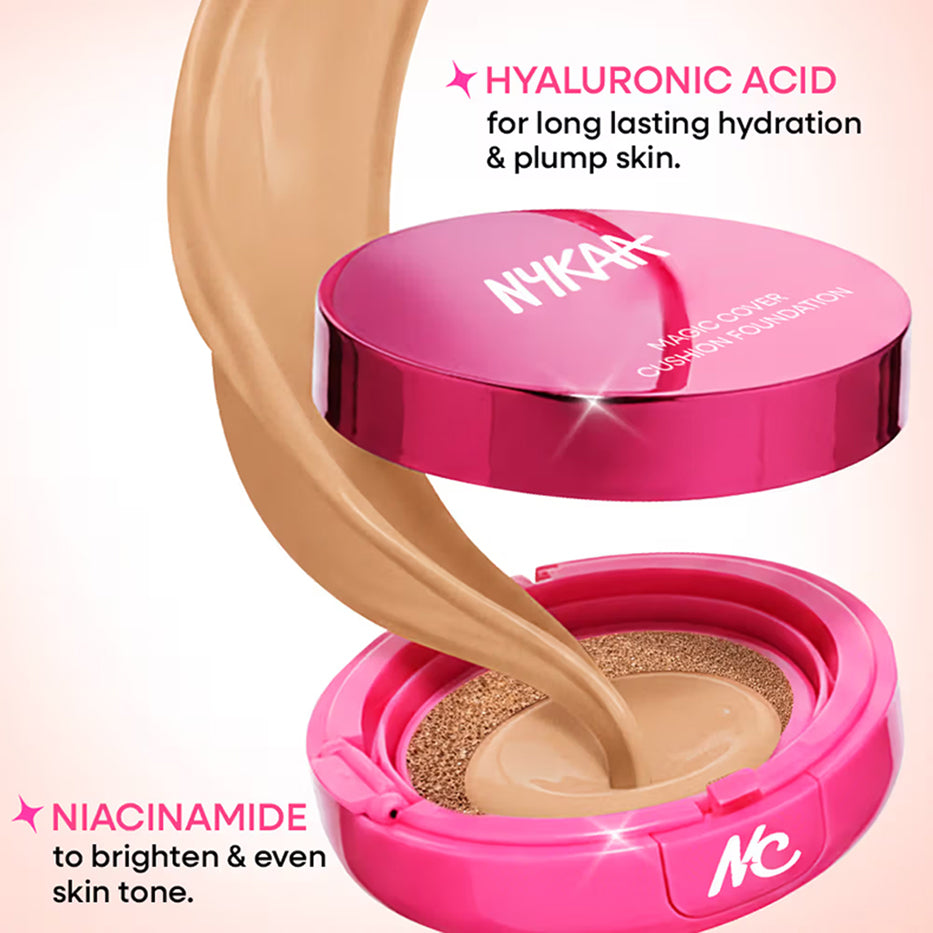 Nykaa Magic Cover Cushion Foundation with SPF 50 15ML