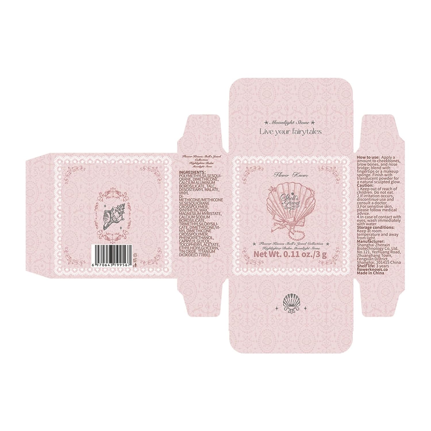 Flower Knows Shells Jewel Collection Highlighter Balm 3g