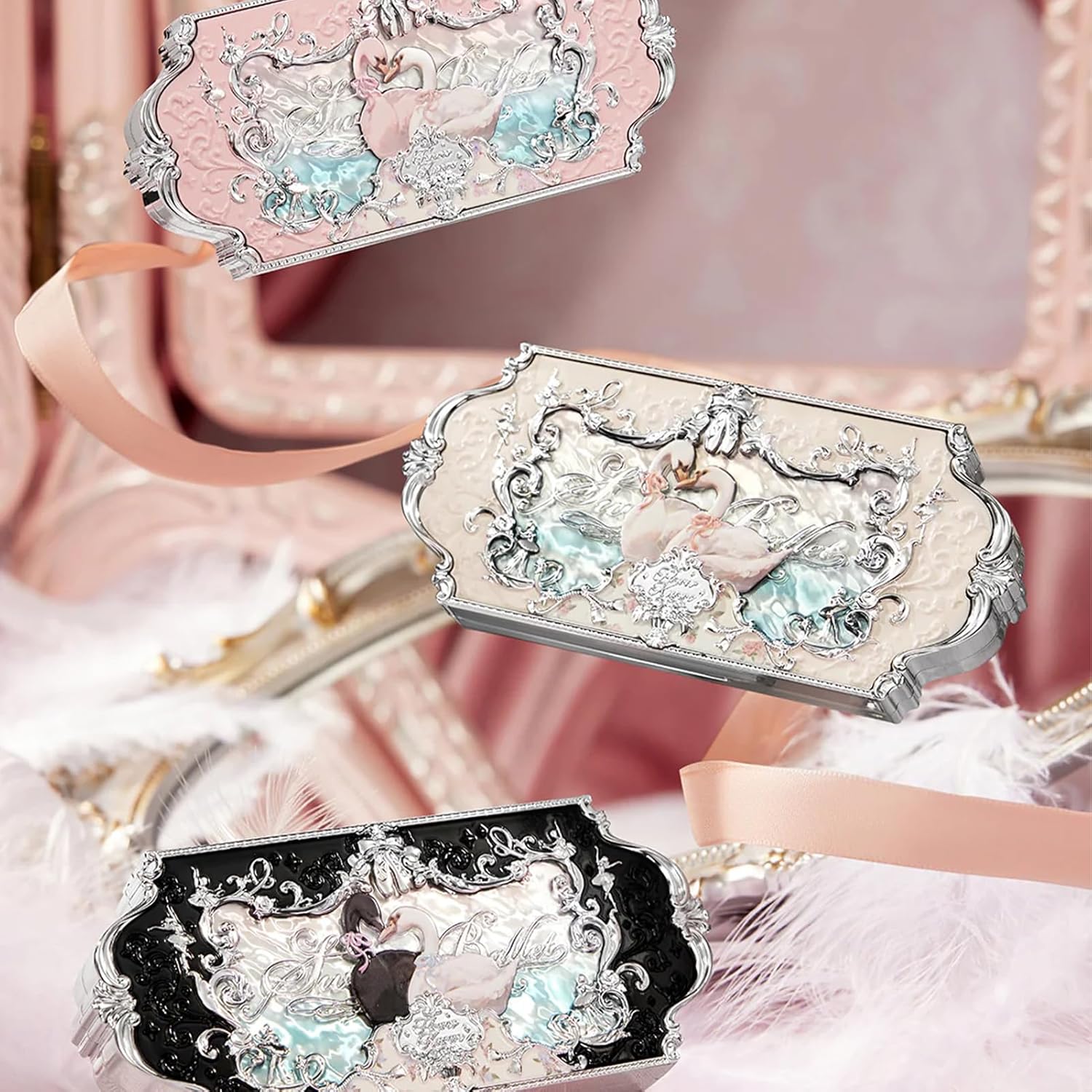 Flower Knows Swan Ballet Series Six Color Eyeshadow Palette 6.5g