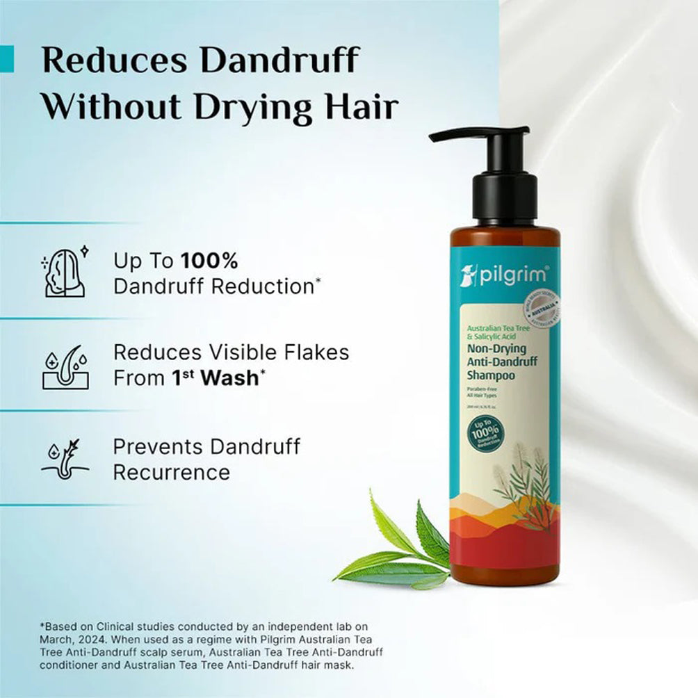 Pilgrim Australian Tea Tree Non Drying Anti Dandruff Shampoo