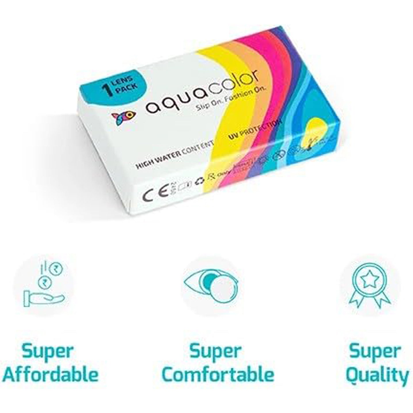 Aqua Color Contact Lenses MYSTERY HAZEL