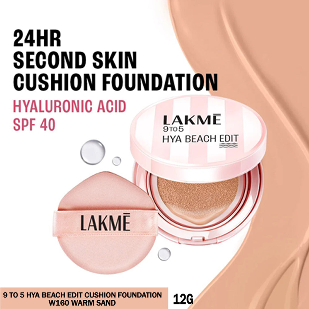 Lakme 9to5 Hya Beach Edit Cushion Foundation 12G