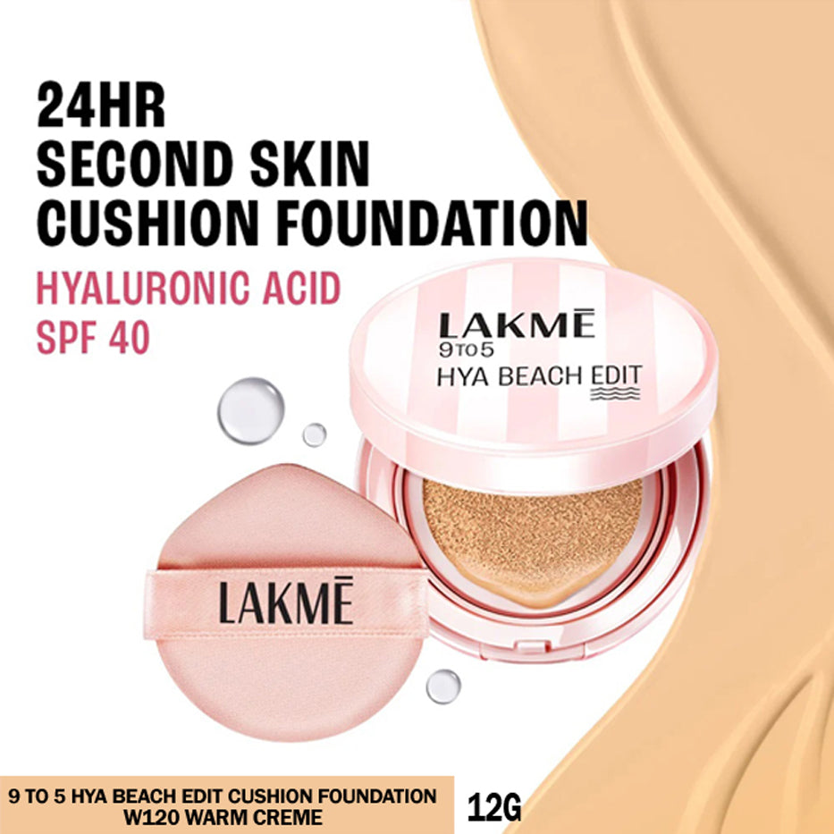 Lakme 9to5 Hya Beach Edit Cushion Foundation 12G