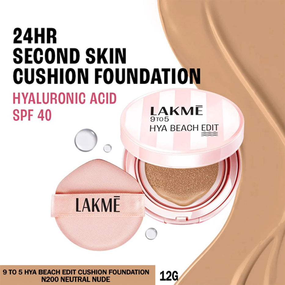 Lakme 9to5 Hya Beach Edit Cushion Foundation 12G