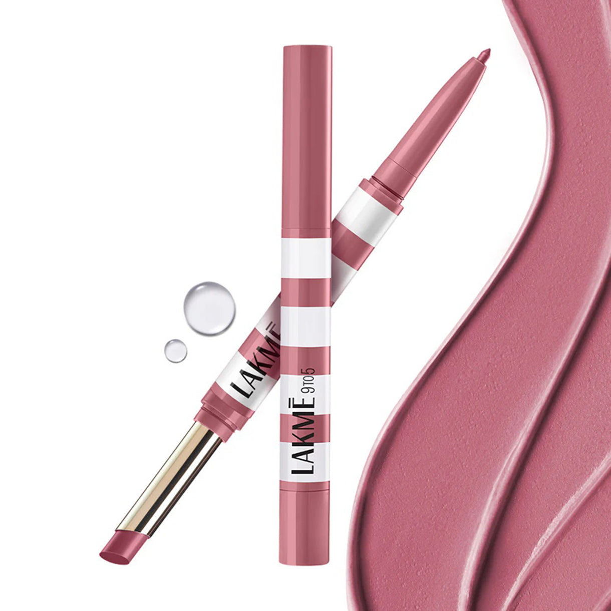 Lakme 9to5 Hya Beach Edit, Lipstick + Liner Duo, SPF 30 2.24g