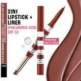 Lakme 9to5 Hya Beach Edit, Lipstick + Liner Duo, SPF 30 2.24g