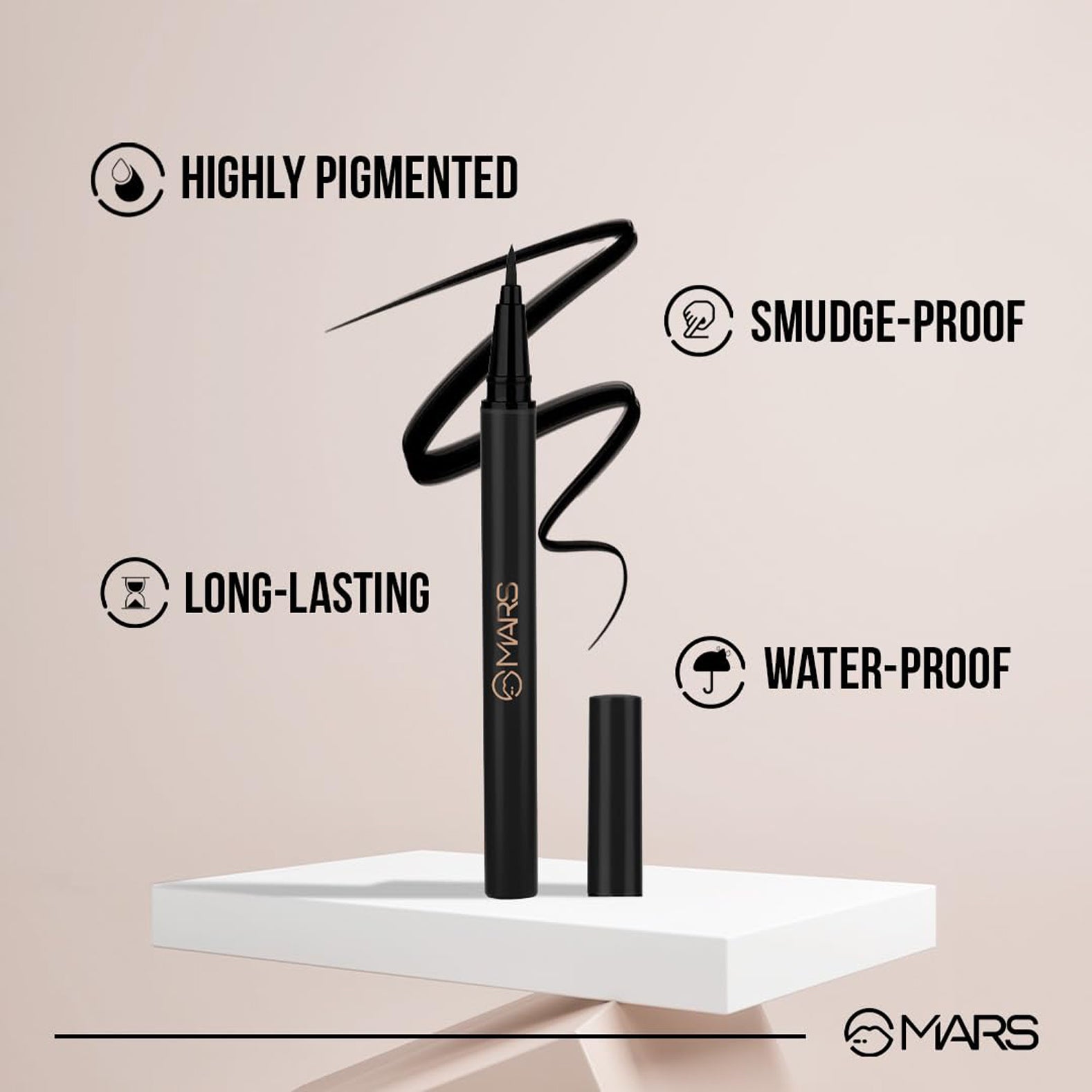 Mars City Stroke Charming Eyes Liquid Eyeliner 1Ml