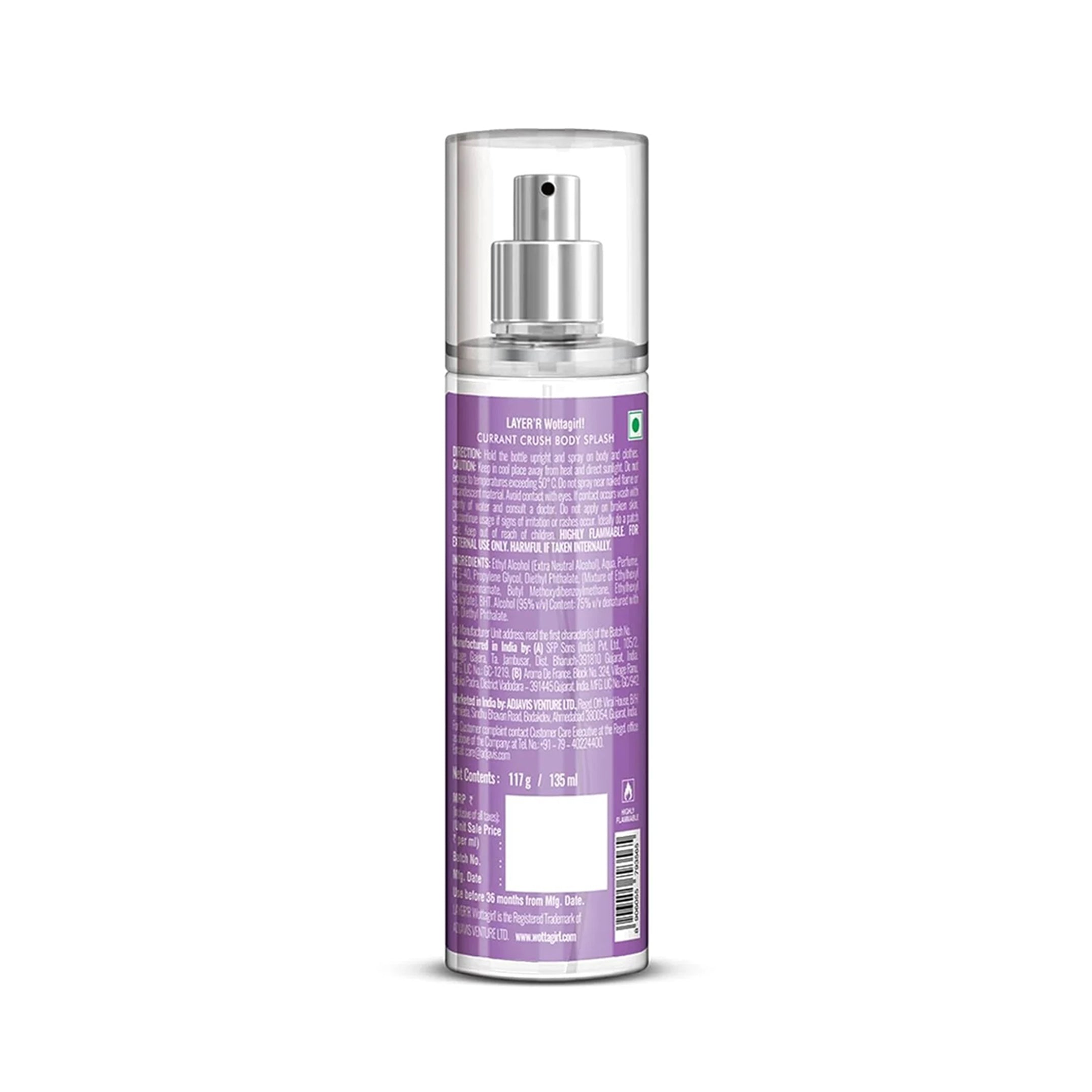 Layer Wottagirl Currant Crush Body Splash 135ML