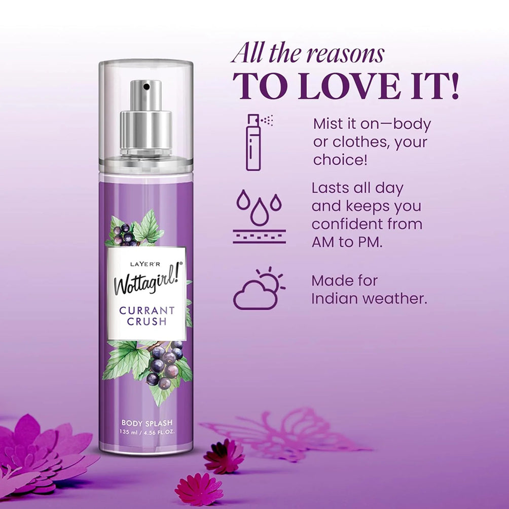 Layer Wottagirl Currant Crush Body Splash 135ML