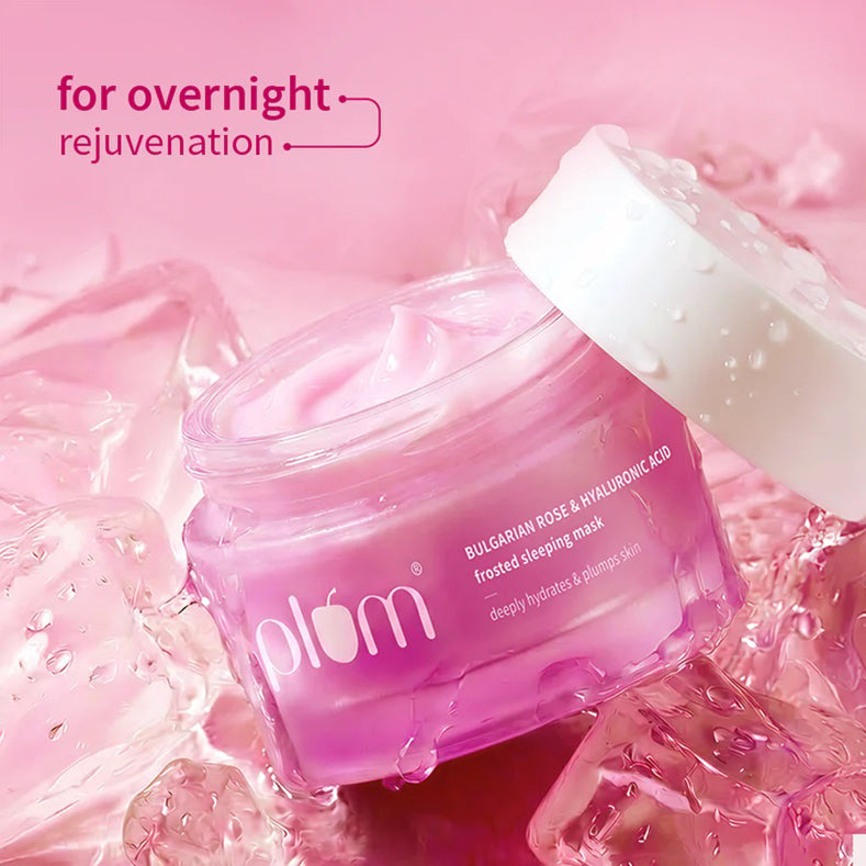 Plum Bulgarian Rose & Hyaluronic Acid Frosted Sleeping Mask 50g