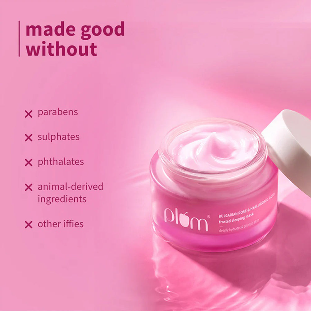 Plum Bulgarian Rose & Hyaluronic Acid Frosted Sleeping Mask 50g