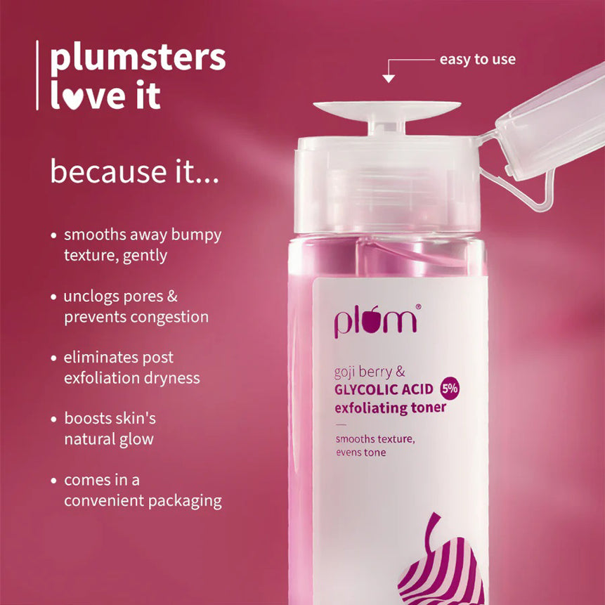 Plum 5Per Glycolic Acid & Goji Berry Exfoliating Toner 150ML