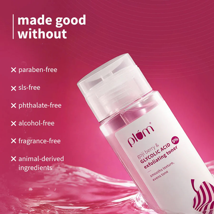 Plum 5Per Glycolic Acid & Goji Berry Exfoliating Toner 150ML