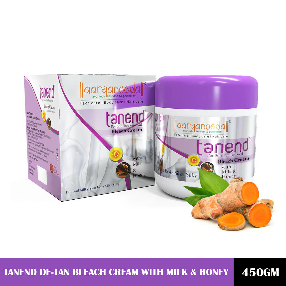 Aaryanveda Tanend De-Tan Bleach Cream With Milk & Honey