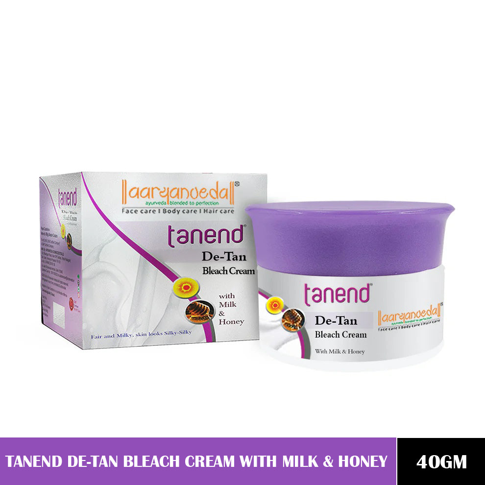 Aaryanveda Tanend De-Tan Bleach Cream With Milk & Honey