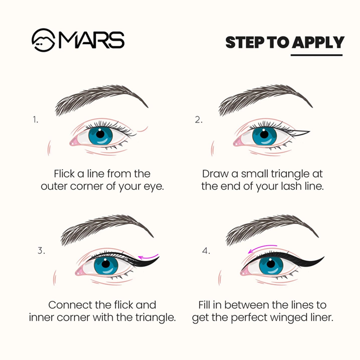 Mars Black Liquid Eyeliner Free Flow Eyeliner