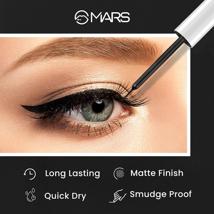 Mars Black Liquid Eyeliner Free Flow Eyeliner