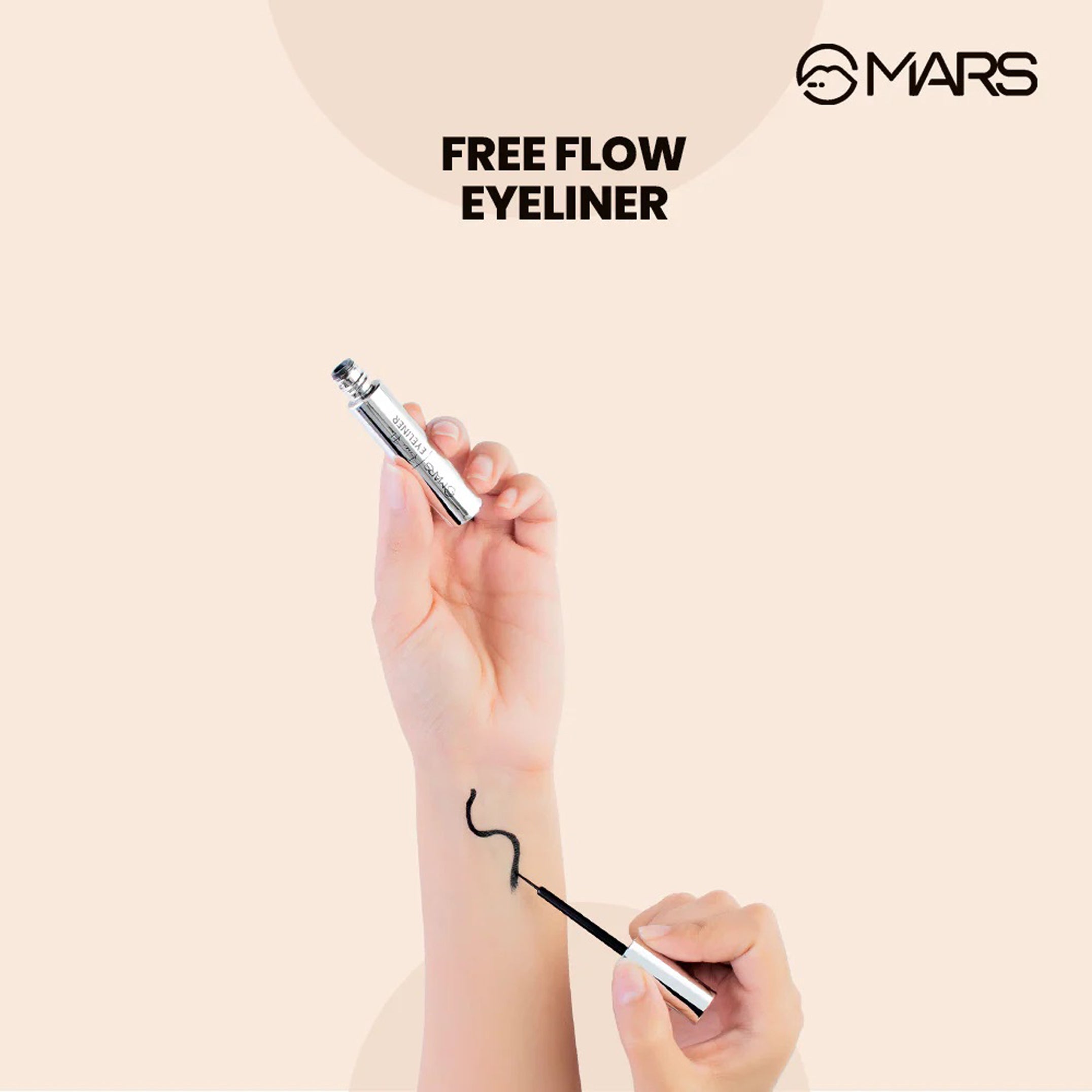 Mars Black Liquid Eyeliner Free Flow Eyeliner