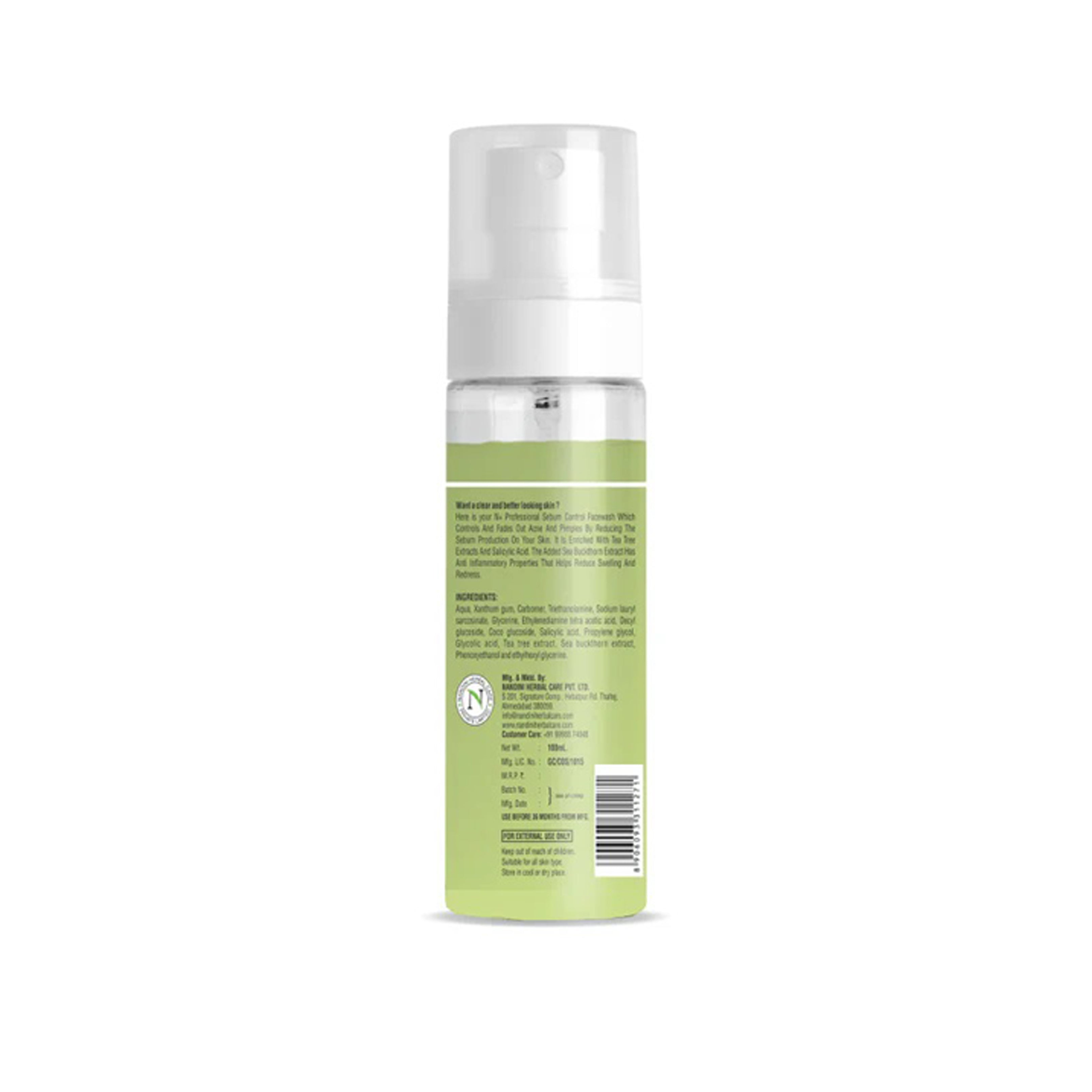 N+ Sebum Control Face wash 100Ml