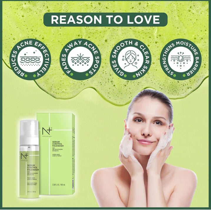 N+ Sebum Control Face wash 100Ml