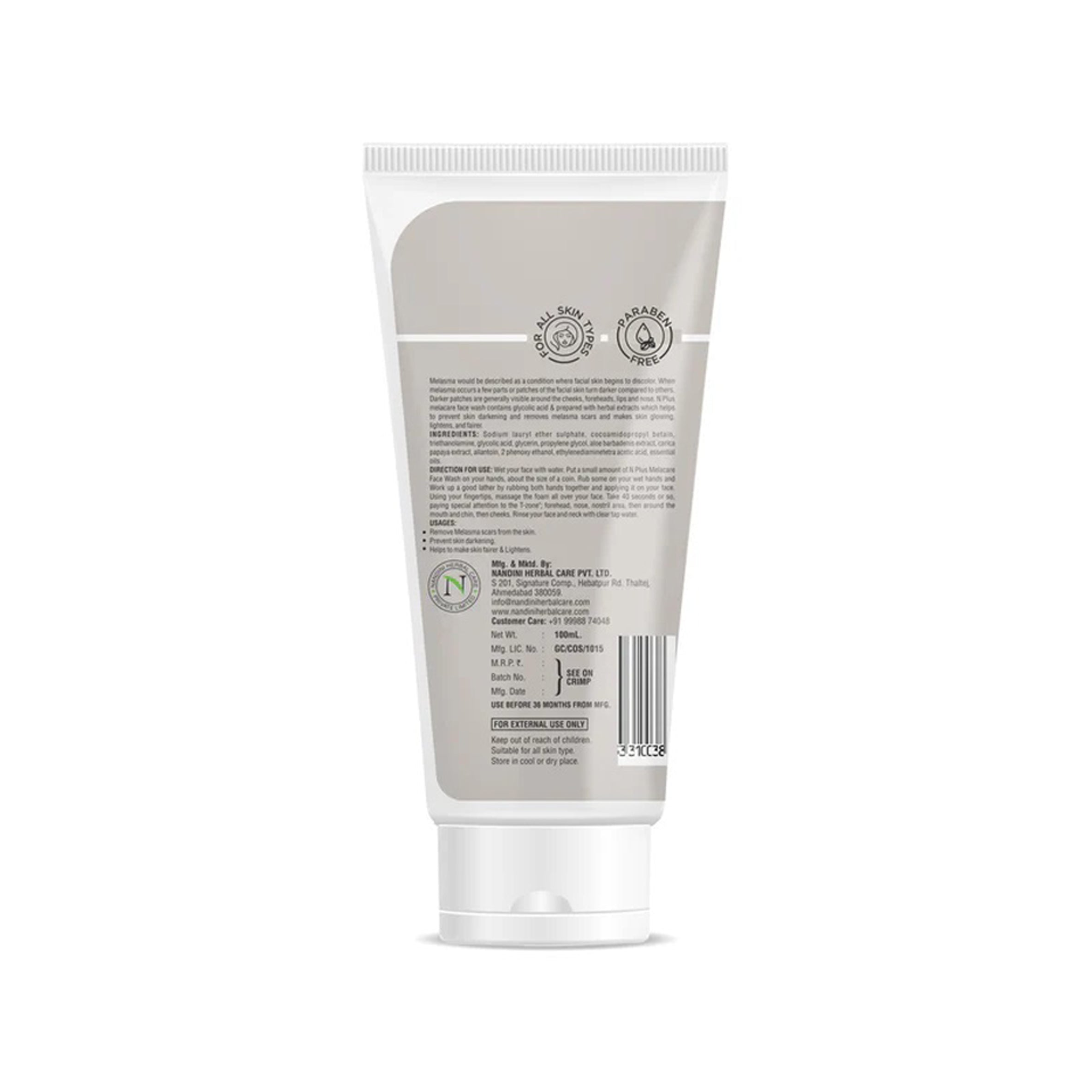 N+ Melacare Face wash 100ml