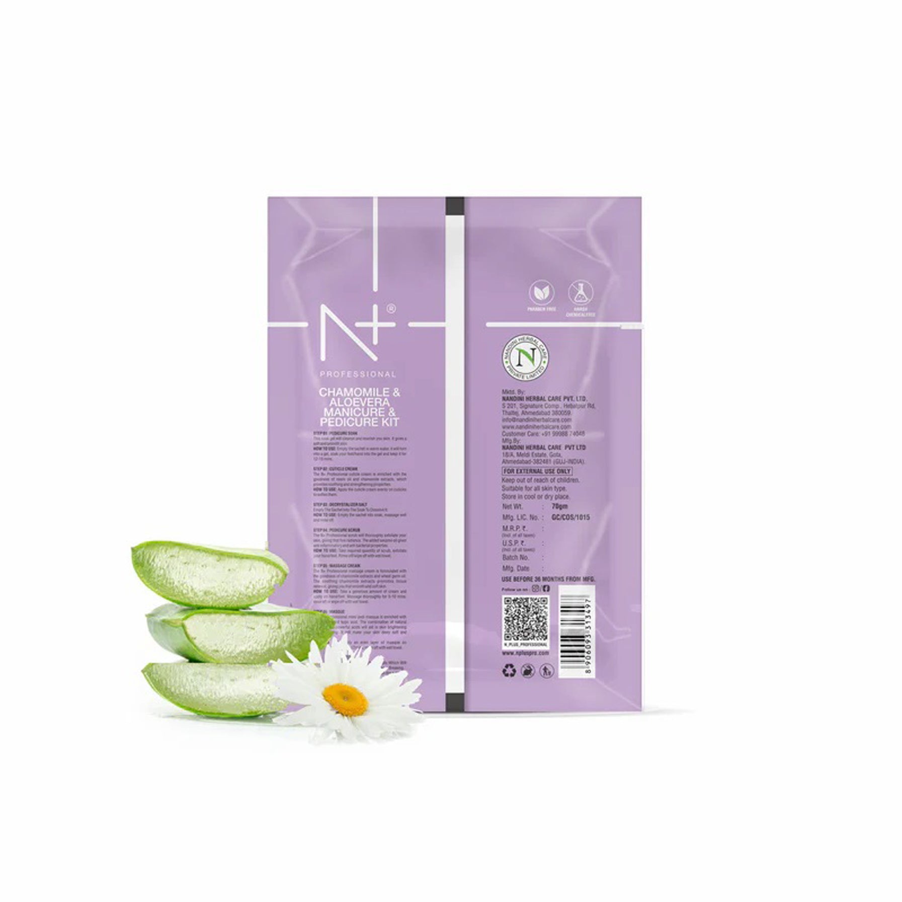 N+ Chamomile Aloevera Manicure & Pedicure Kit 70Gm