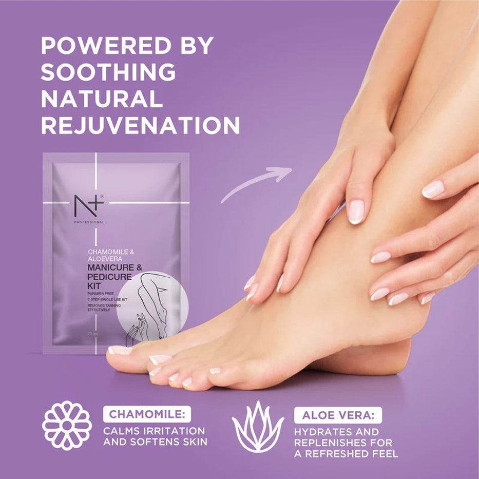 N+ Chamomile Aloevera Manicure & Pedicure Kit 70Gm