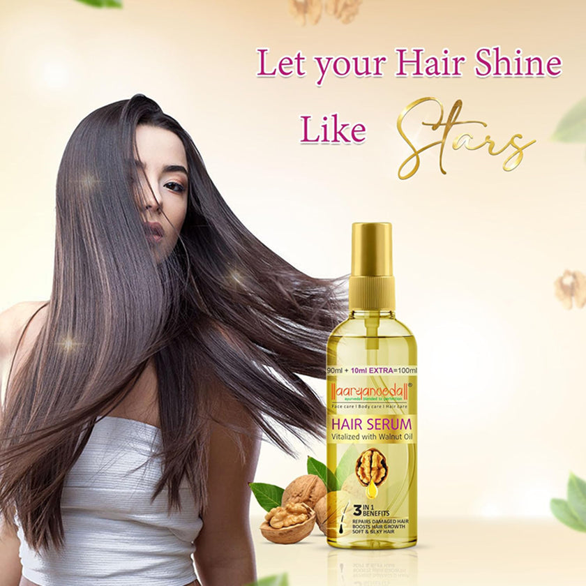 Aaryanveda Walnut Hair Serum Vitalized with Walnut Oil