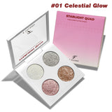 F Studio Starlight Quad Four High - Shine Glitter Shades /-/01 Celestial Glow