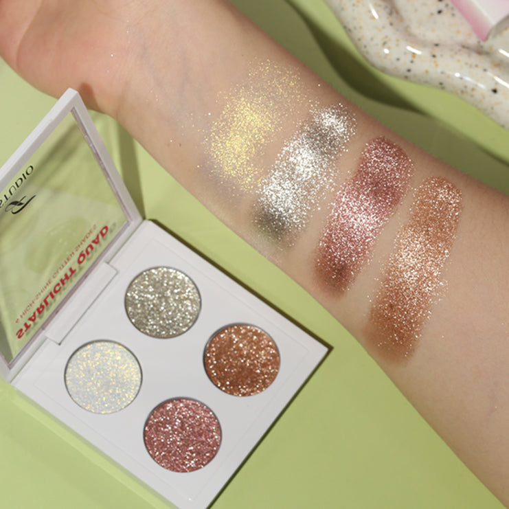 F Studio Starlight Quad Four High - Shine Glitter Shades /-/01 Celestial Glow