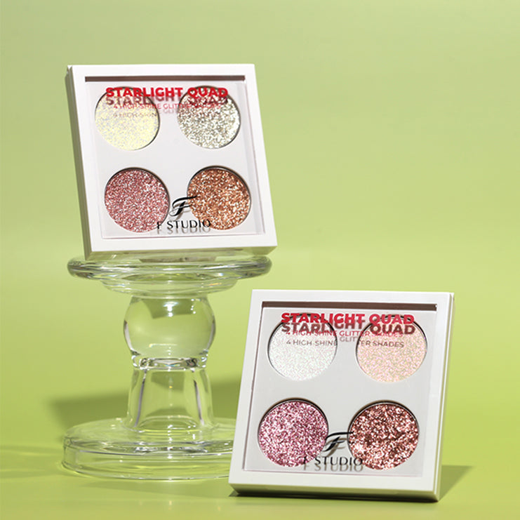 F Studio Starlight Quad Four High - Shine Glitter Shades /-/01 Celestial Glow