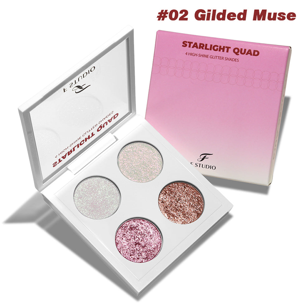 F Studio Starlight Quad Four High - Shine Glitter Shades /-/02 Gilded Muse
