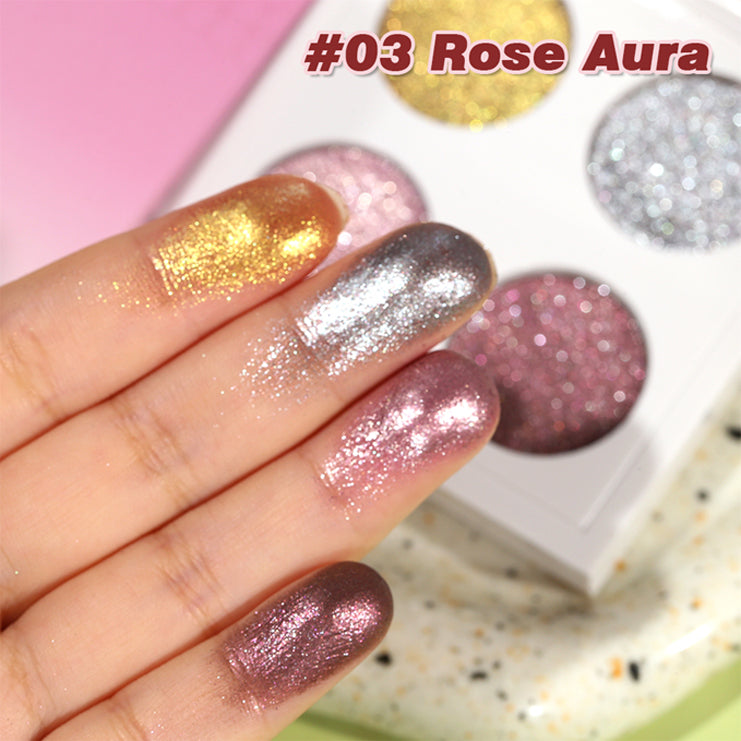 F Studio Starlight Quad Four High - Shine Glitter Shades /-/03 Rose Aura