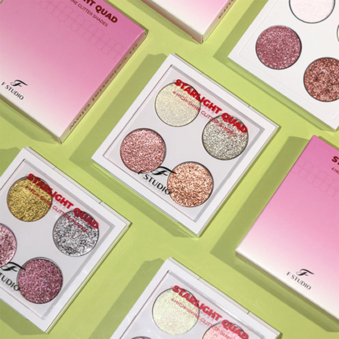 F Studio Starlight Quad Four High - Shine Glitter Shades /-/03 Rose Aura