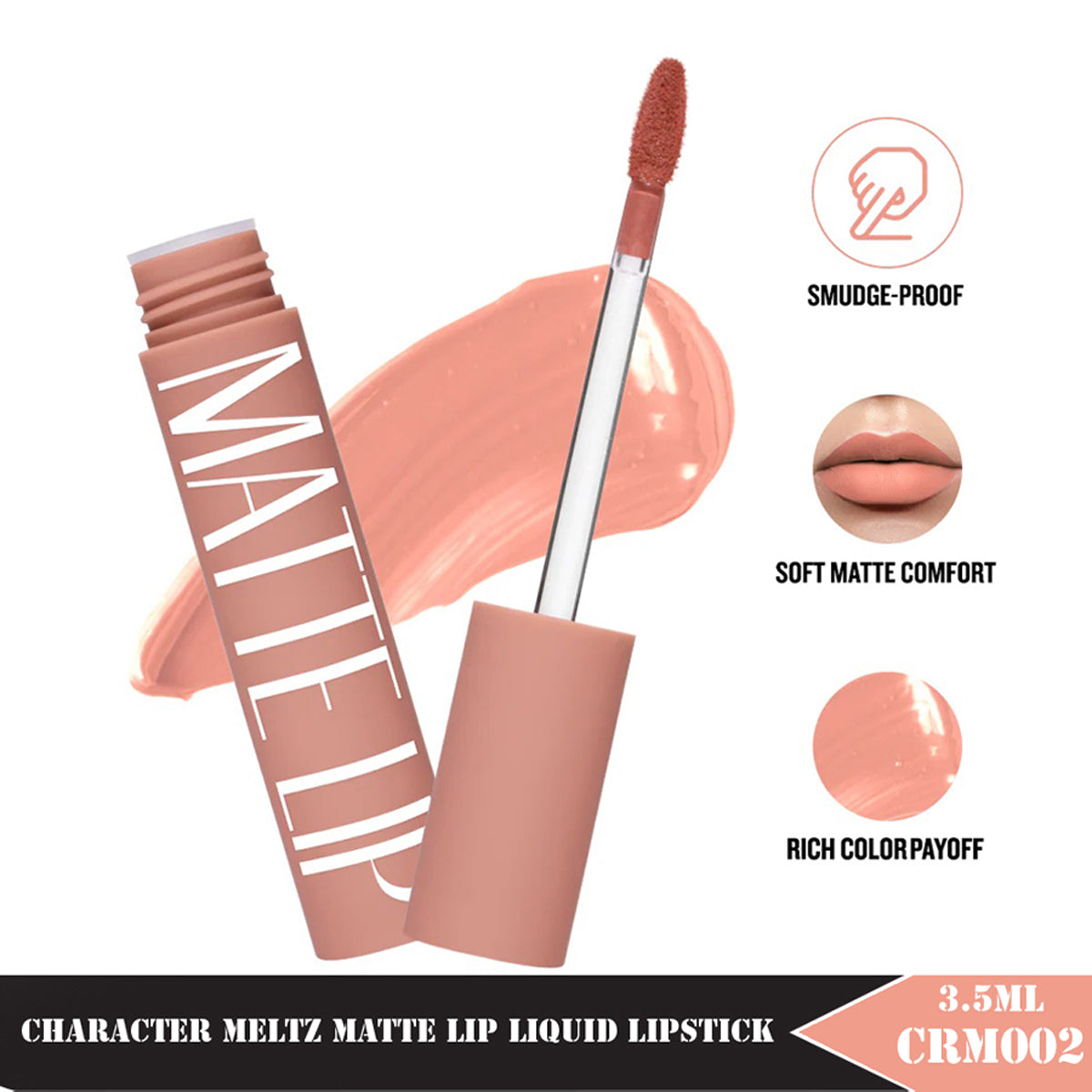 Character Meltz Matte Lip Liquid Lipstick 3.5ML