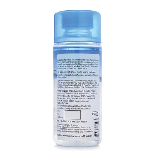 Swiss Beauty Bi-Phased Micellar Water 100ml