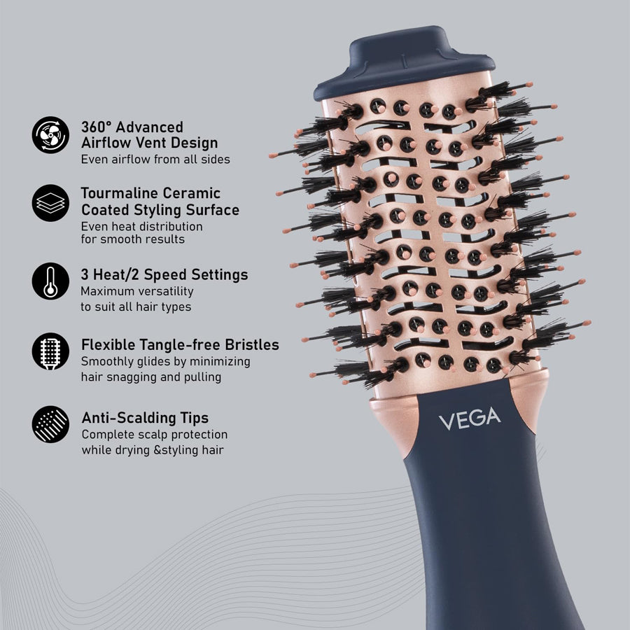 Vega LitStyle L4 Volumizer Hair Dryer Brush - VHSD-04