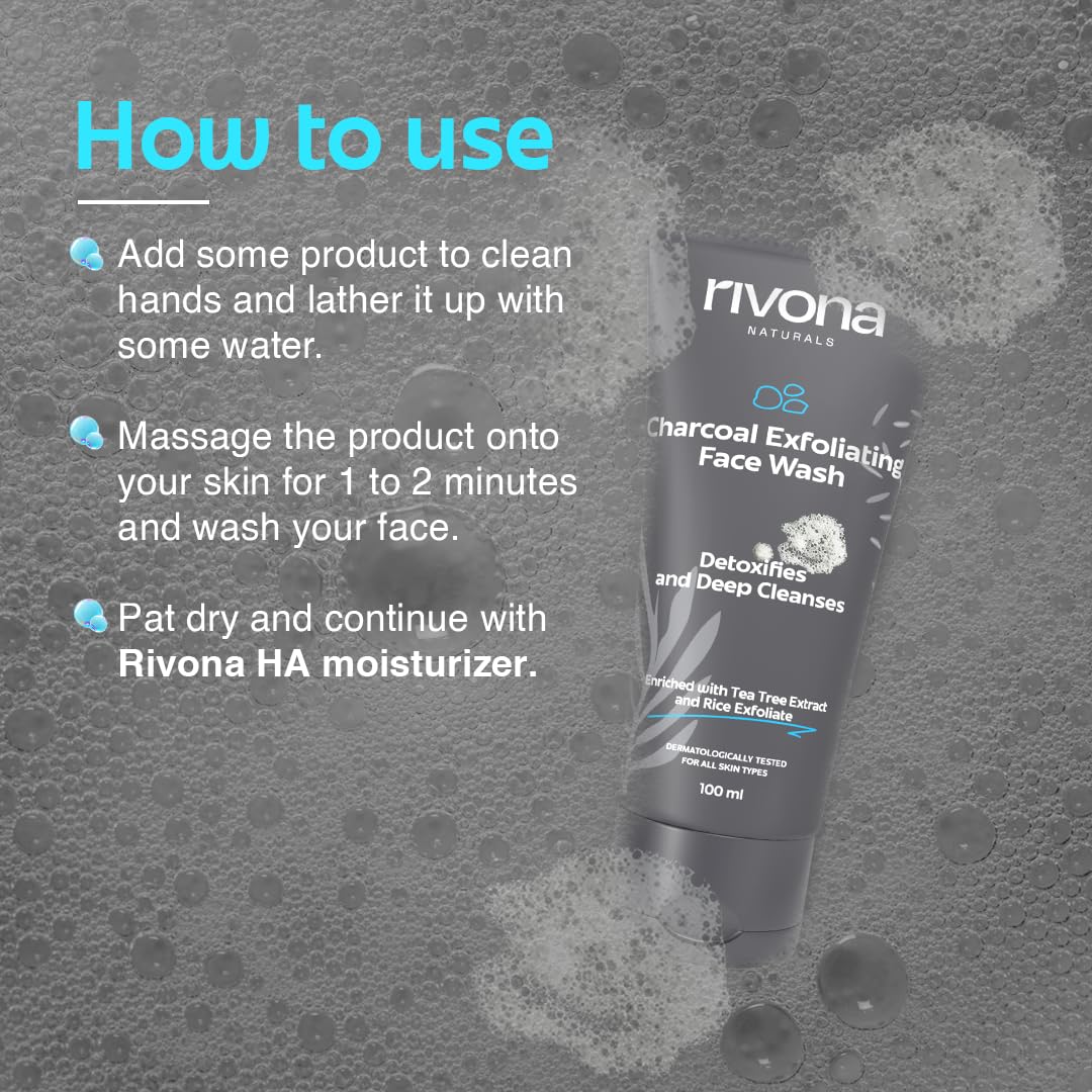 Rivona Charcoal Exfoliating Face Wash 100ML