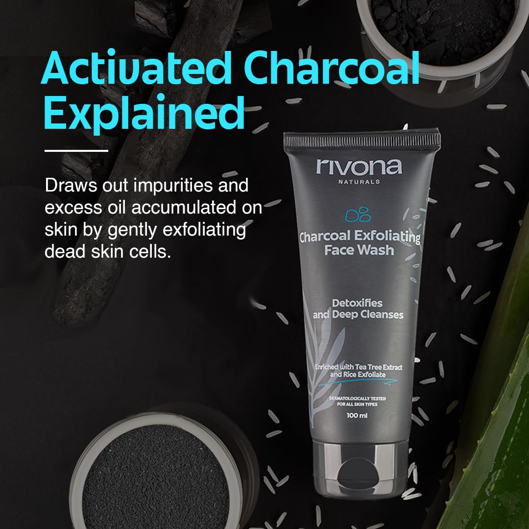 Rivona Charcoal Exfoliating Face Wash 100ML