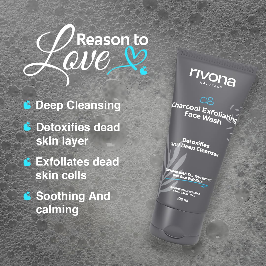 Rivona Charcoal Exfoliating Face Wash 100ML