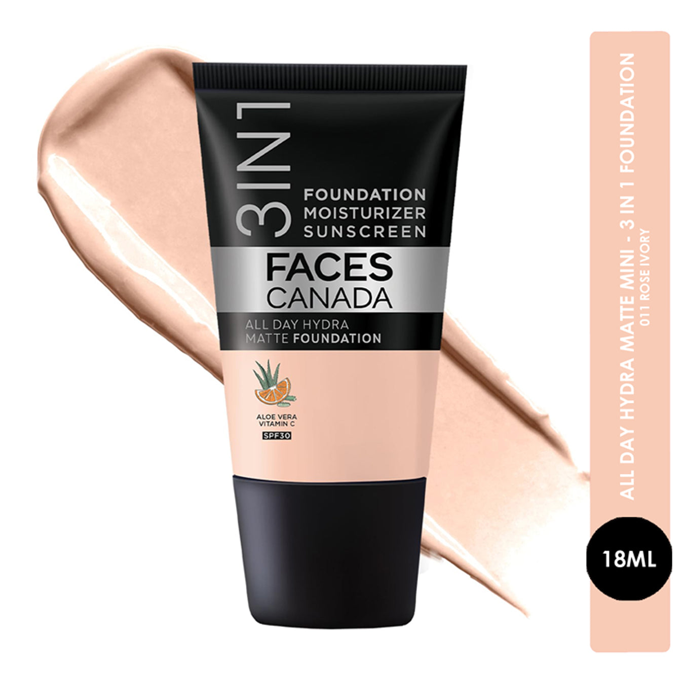 Faces3 in 1 All Day Hydra Matte Mini Foundation 18ml