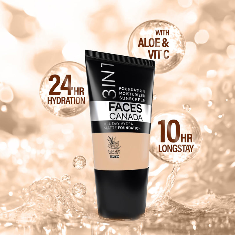Faces3 in 1 All Day Hydra Matte Mini Foundation 18ml